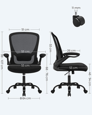 Office Chair – Mesh Back, Lumbar Support & Rocking - Karrari