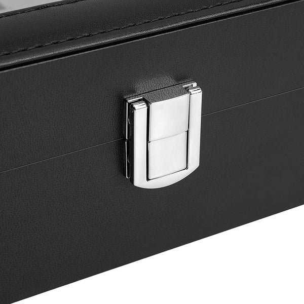 12-Slot Watch Box - Glass Lid & Removable Cushions - Karrari