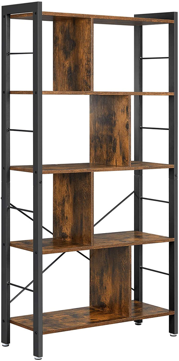 4-Tier Industrial Bookcase - Karrari