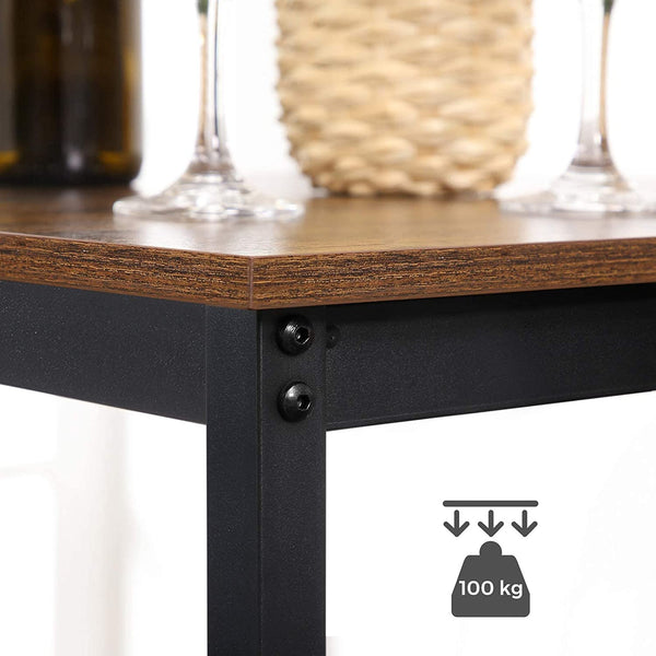 Square Bar Table with Steel Frame - Karrari