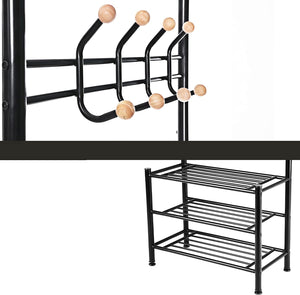 Hall Tree Coat Rack & Shoe Storage - Karrari