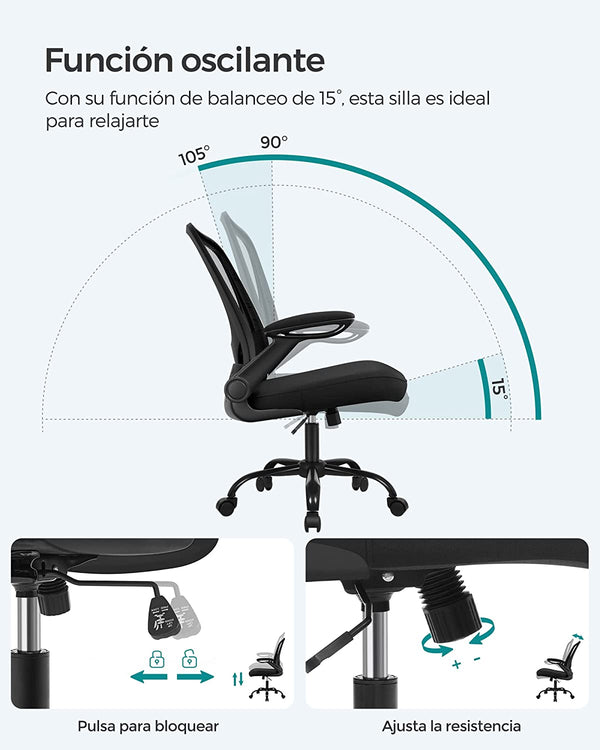 Office Chair – Mesh Back, Lumbar Support & Rocking - Karrari
