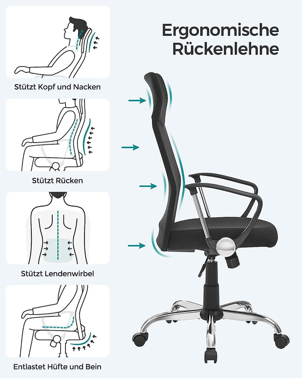 Office Chair – Padded Seat, Swivel & Reclining - Karrari