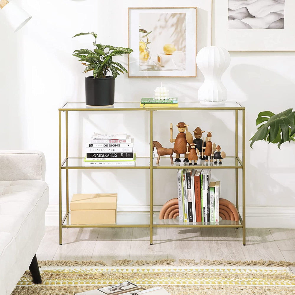 Gold Glass Console Table - Karrari