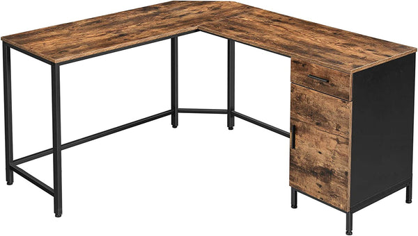 L-Shaped Corner Desk with Storage - Karrari