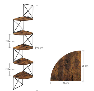 5-Tier Corner Wall Shelf - Karrari