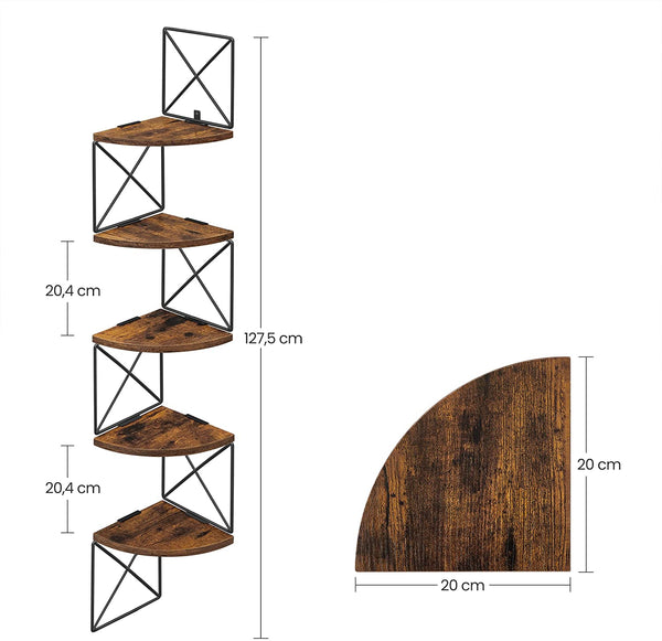 5-Tier Corner Wall Shelf - Karrari
