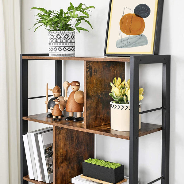 4-Tier Industrial Bookcase - Karrari