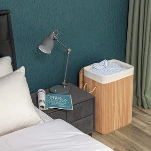 Foldable Laundry Hamper 72L - Lid & Handles - Karrari
