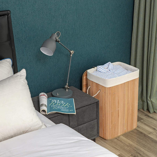 Foldable Laundry Hamper 72L - Lid & Handles - Karrari