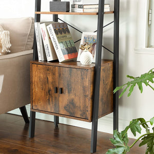 4-Tier Ladder Shelf with Cabinet - Karrari