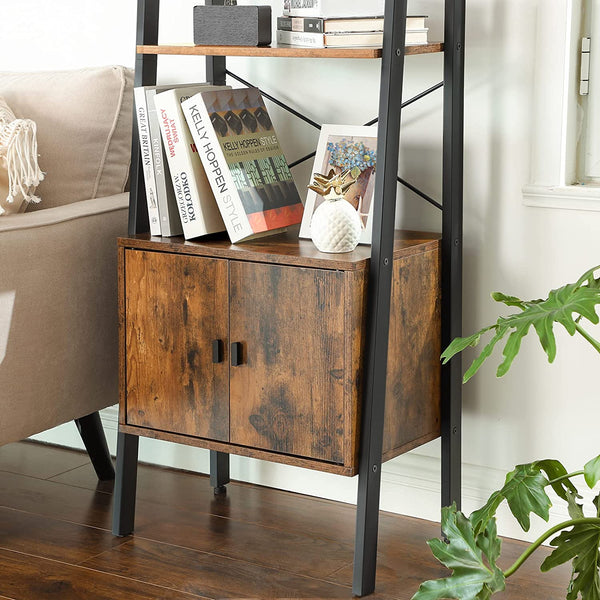 4-Tier Ladder Shelf with Cabinet - Karrari