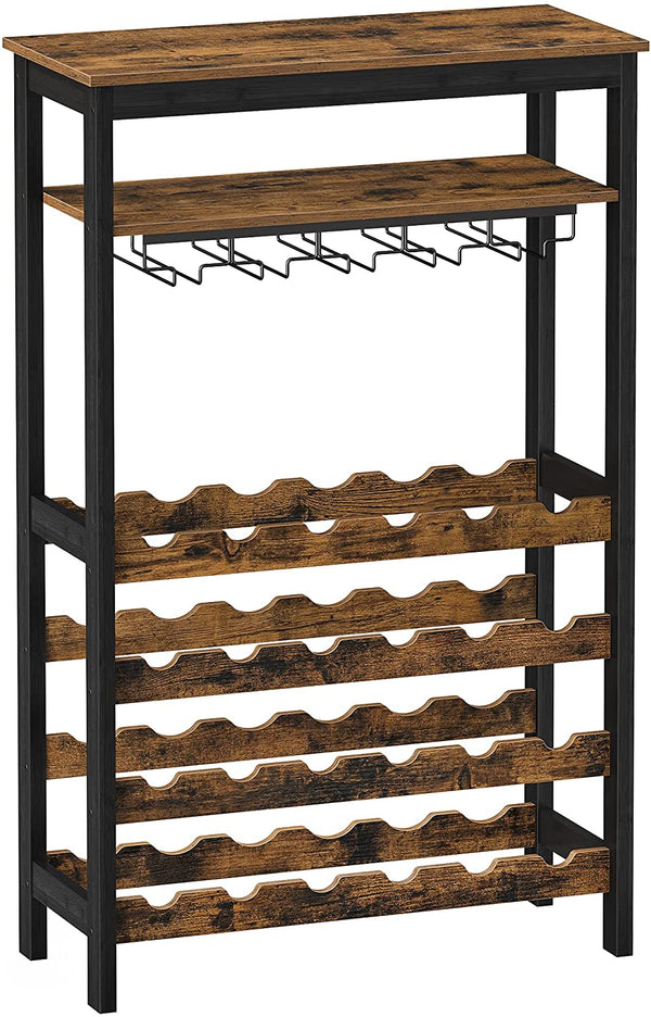 24-Bottle Wine Rack with Glass Holders - Karrari