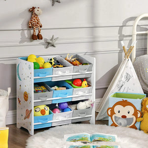 Kids Storage Shelf with 9 Fabric Boxes - Karrari