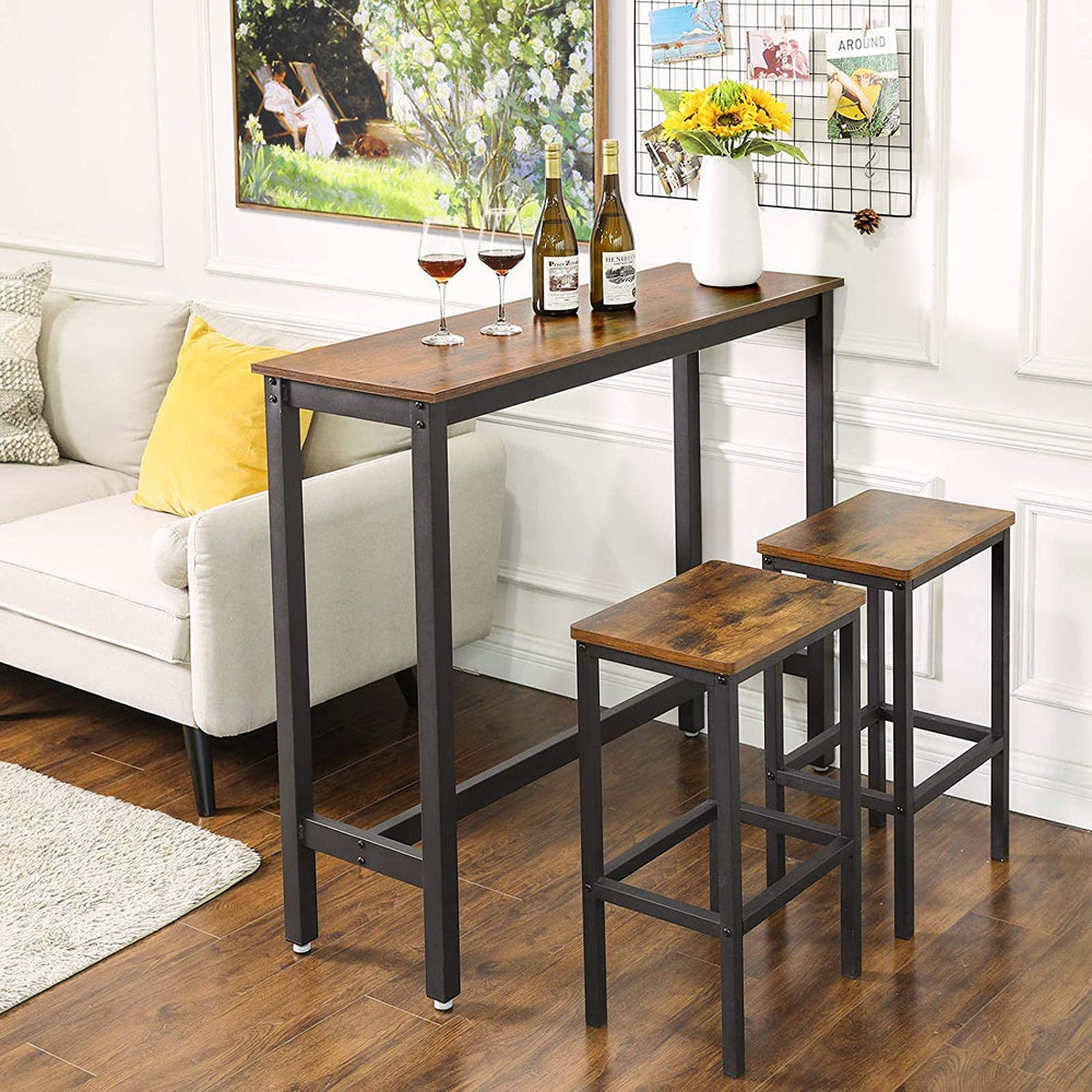 Industrial Bar Table with Metal Frame - Karrari