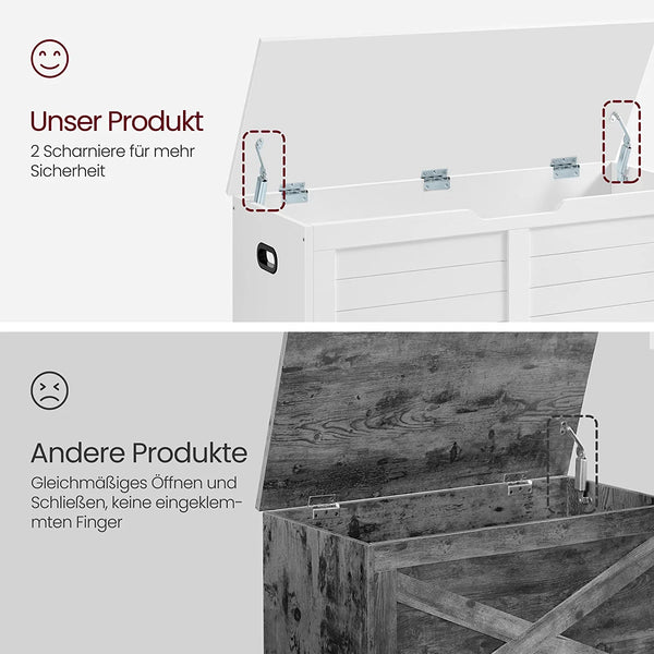 Storage Bench & Blanket Box with Hinges - Karrari