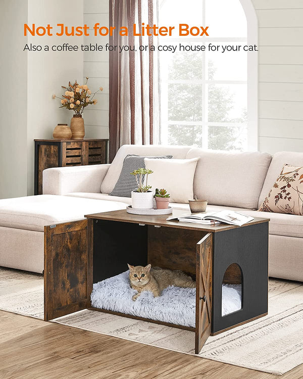 Vintage Cat Litter Tray Cabinet - Doors (Easy Assembly) - Karrari