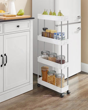 4-Tier Cloud White Storage Trolley - Karrari