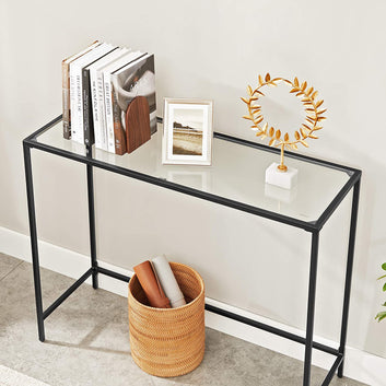 Console Table Tempered Glass Modern Sofa Table