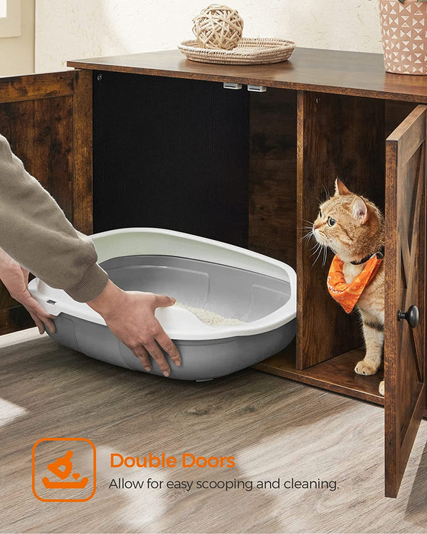 Vintage Cat Litter Tray Cabinet - Doors (Easy Assembly) - Karrari