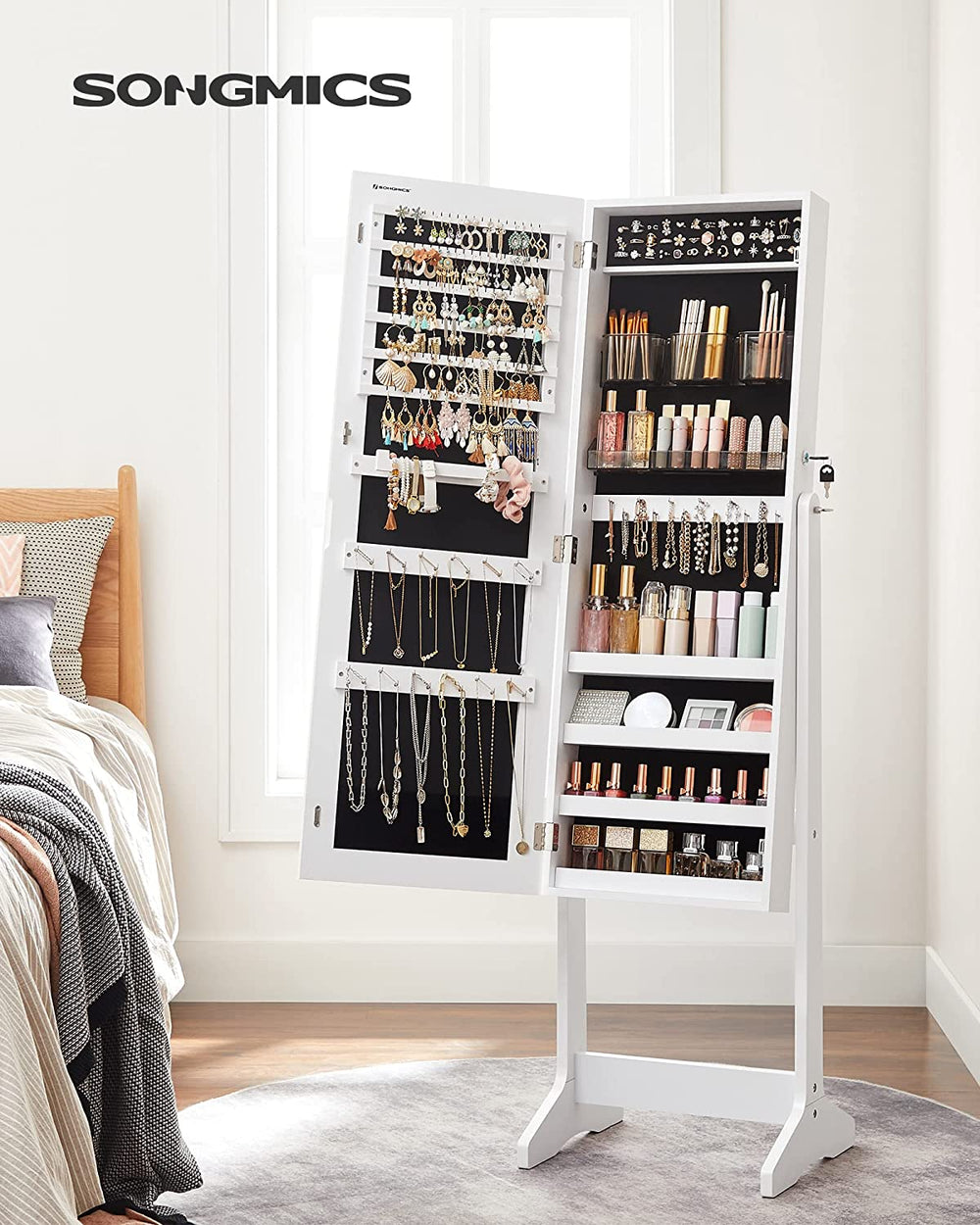 Standing Mirror Jewellery Storage Cabinet - Karrari