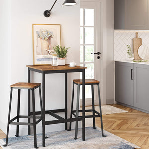 Square Bar Table with Steel Frame - Karrari