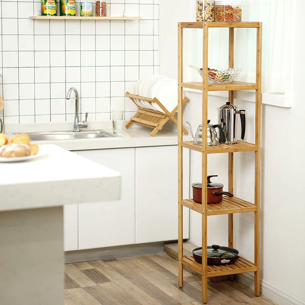 5-Tier Bamboo Bathroom & Storage Shelf - Karrari