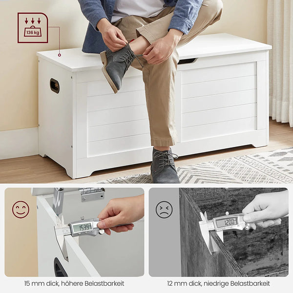 Storage Bench & Blanket Box with Hinges - Karrari
