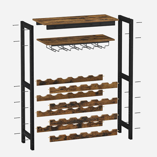 24-Bottle Wine Rack with Glass Holders - Karrari