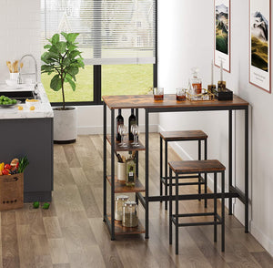 Rectangular Bar Table with 3 Shelves - Karrari