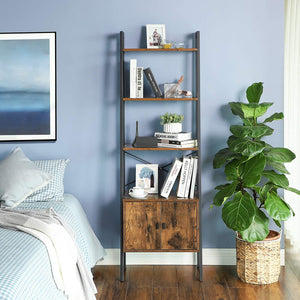 4-Tier Ladder Shelf with Cabinet - Karrari