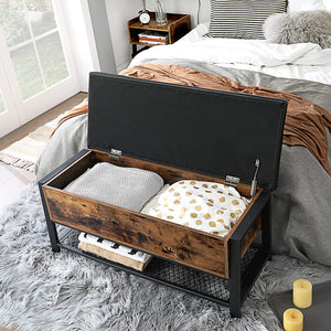 Storage Bench with Cushion & Shelf - Karrari