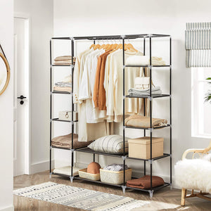 Fabric Wardrobe Closet - Cover & Metal Frame - Karrari