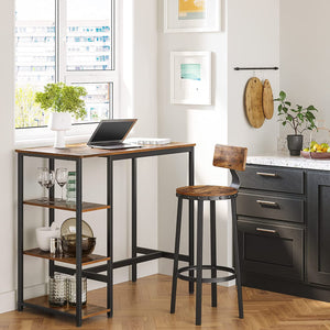 Rectangular Bar Table with 3 Shelves - Karrari