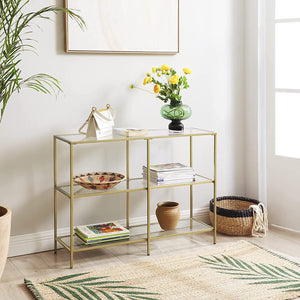 Gold Glass Console Table - Karrari