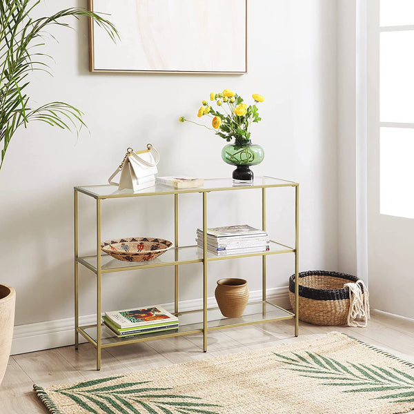 Gold Glass Console Table - Karrari
