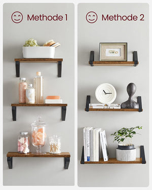 Set of 3 Floating Wall Shelves - Karrari