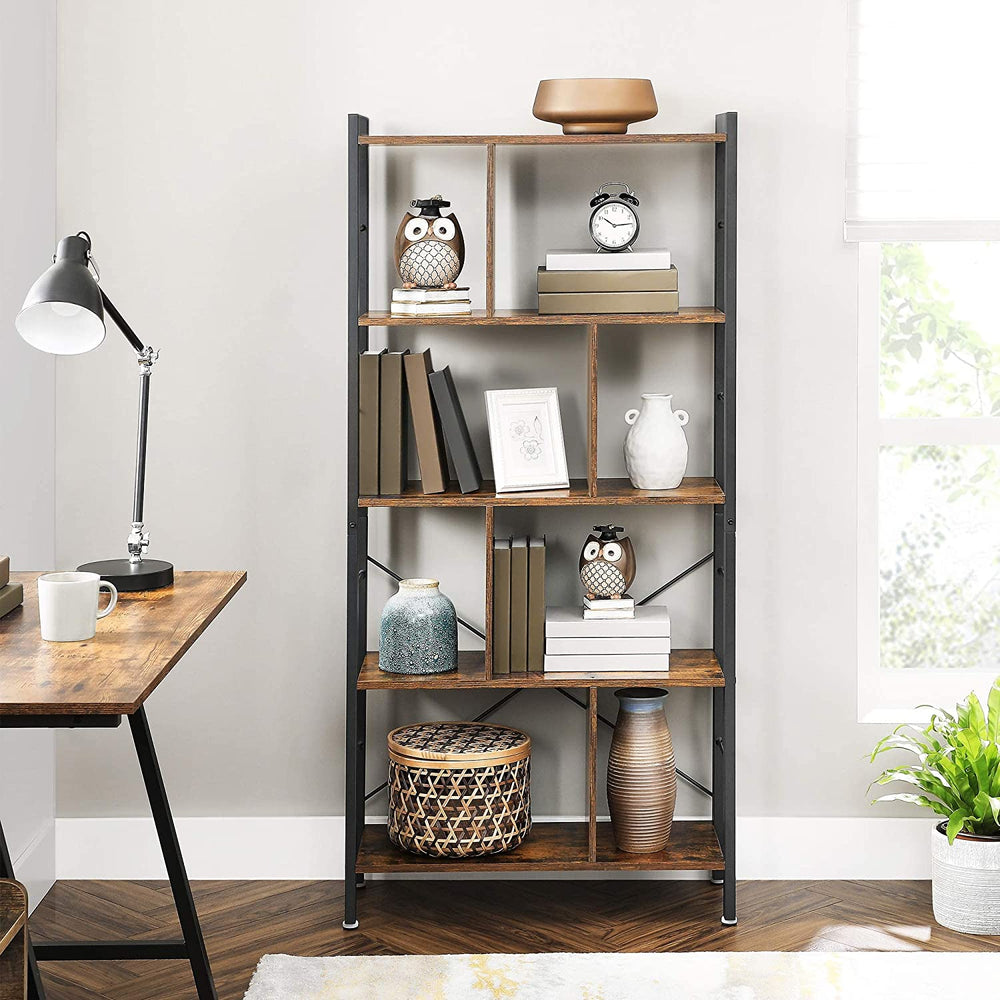 4-Tier Industrial Bookcase - Karrari