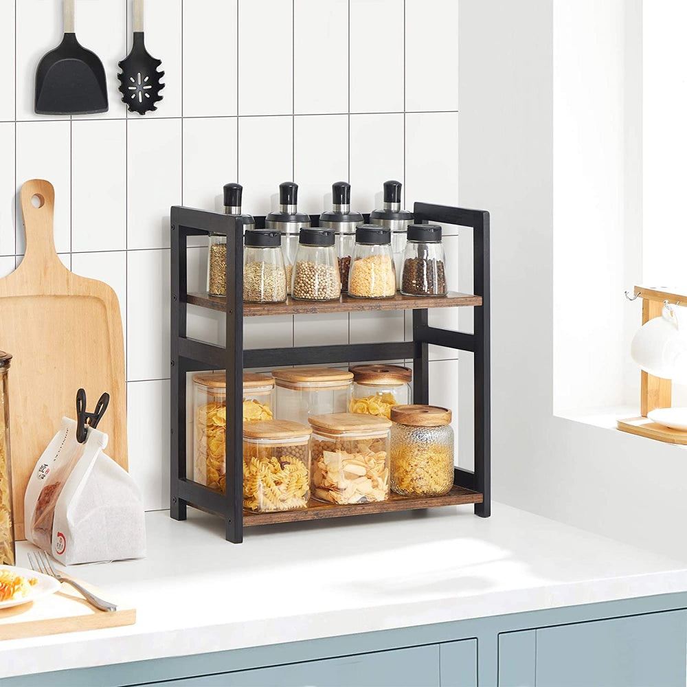 2-Tier Bamboo Spice Rack - Karrari