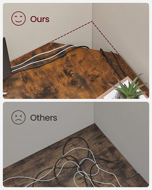 L-Shaped Corner Desk with Storage Shelves - Karrari