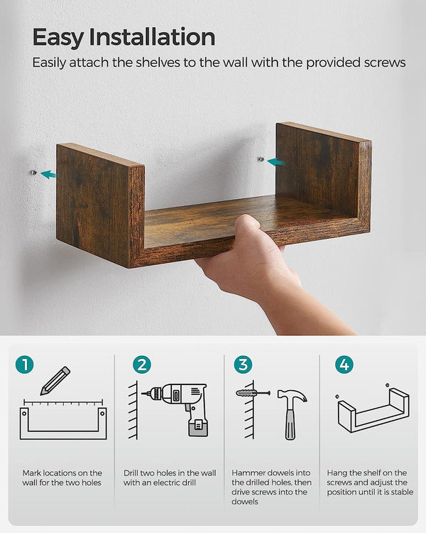 Set of 3 Floating Wall Shelves - Karrari