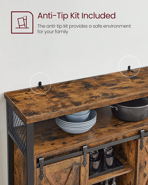 Sideboard with 2 Sliding Barn Doors - Karrari