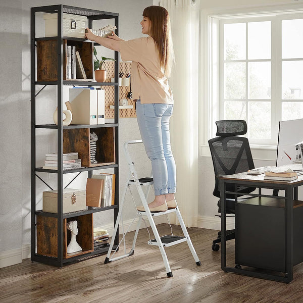 3-Step Folding Steel Ladder (150kg Capacity, Anti-Slip) - Karrari