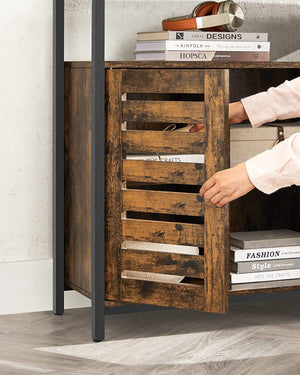 Floor Cabinet with Louvred Doors & Shelves - Karrari