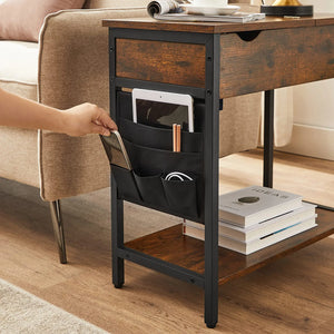 Folding Side Table - Sockets & Fabric Bag - Karrari
