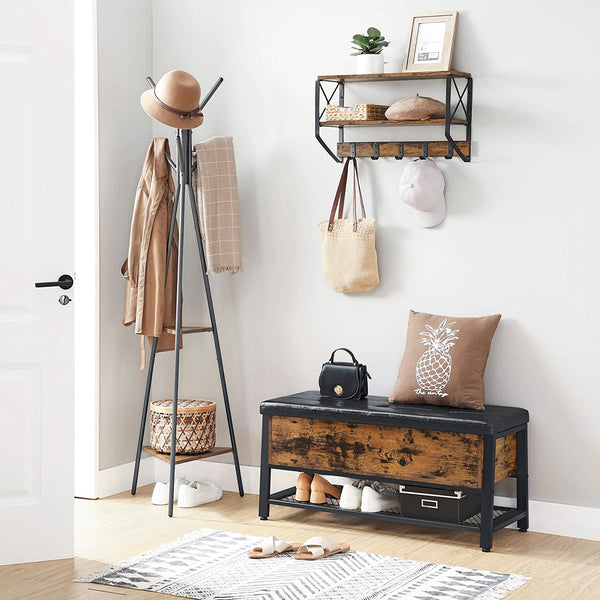 Storage Bench with Cushion & Shelf - Karrari