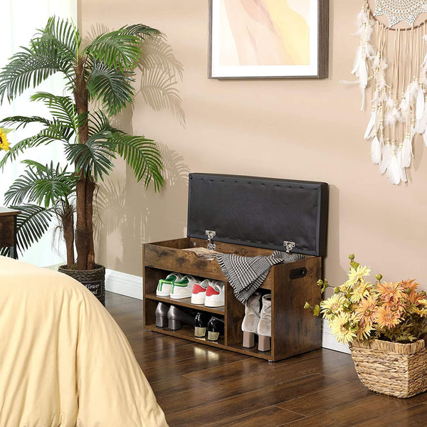 Shoe Bench with Cushion & Storage - Karrari