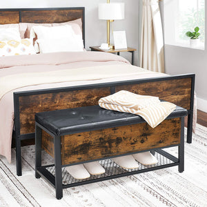 Storage Bench with Cushion & Shelf - Karrari