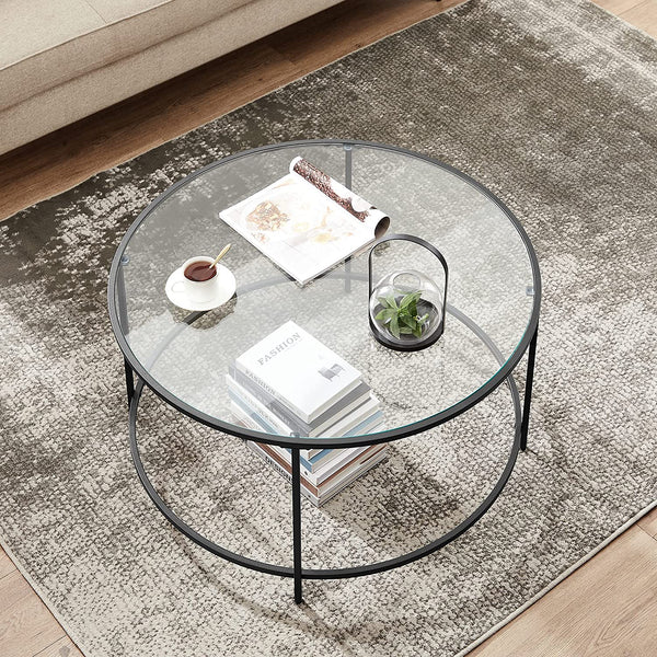 Round Tempered Glass Coffee Table - Karrari