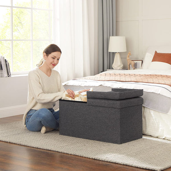 Foldable Storage Bench – Linen Style - Karrari